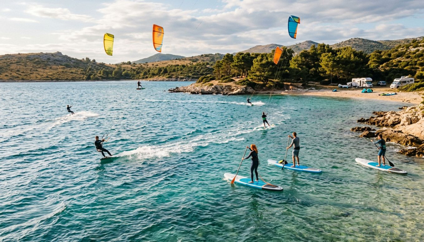 Unentdeckte spots: wo kitesurfer und suppadler gemeinsames revier teilen